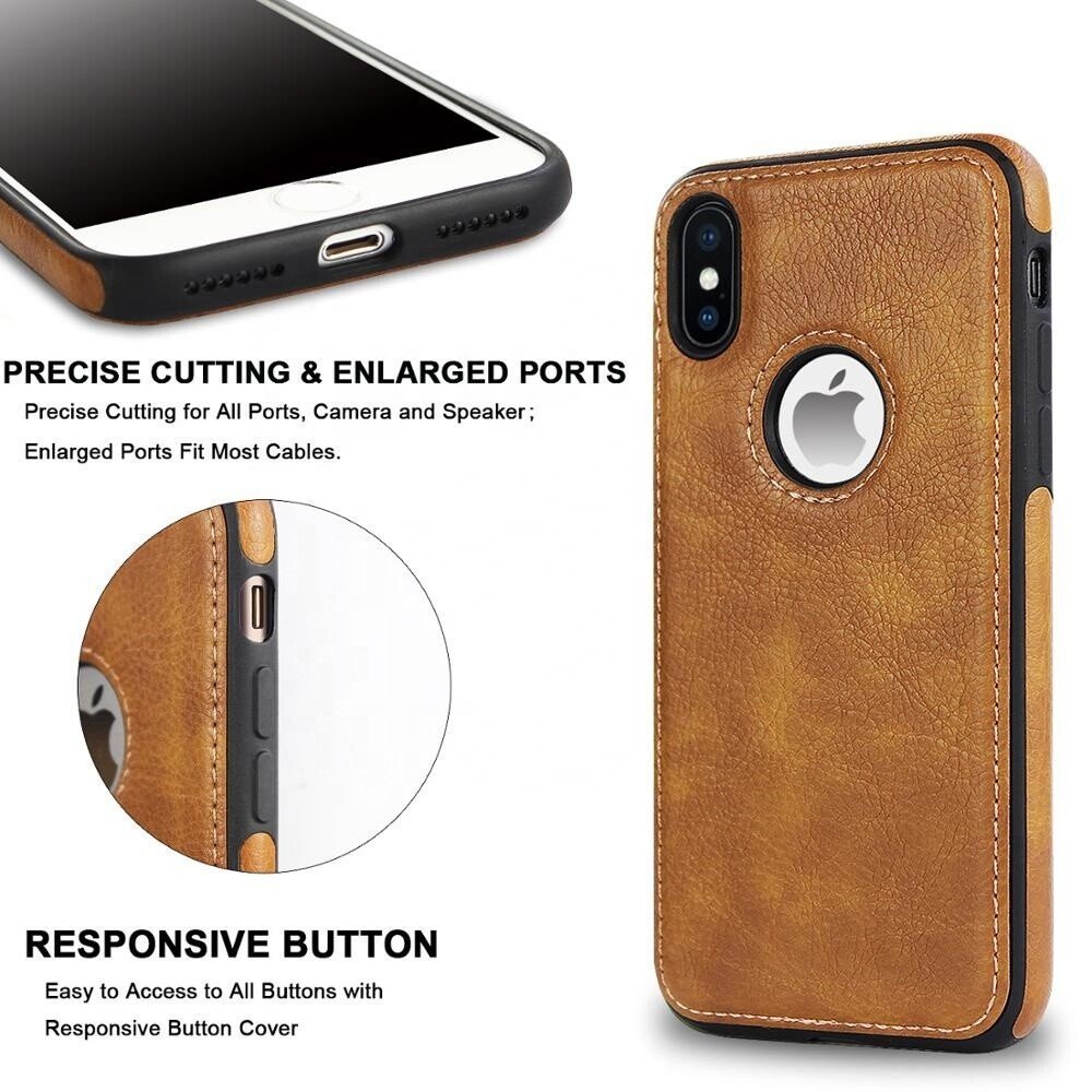 iPhone X Series PU Leather Shockproof Business Style Mobile Phone Case - Image 22