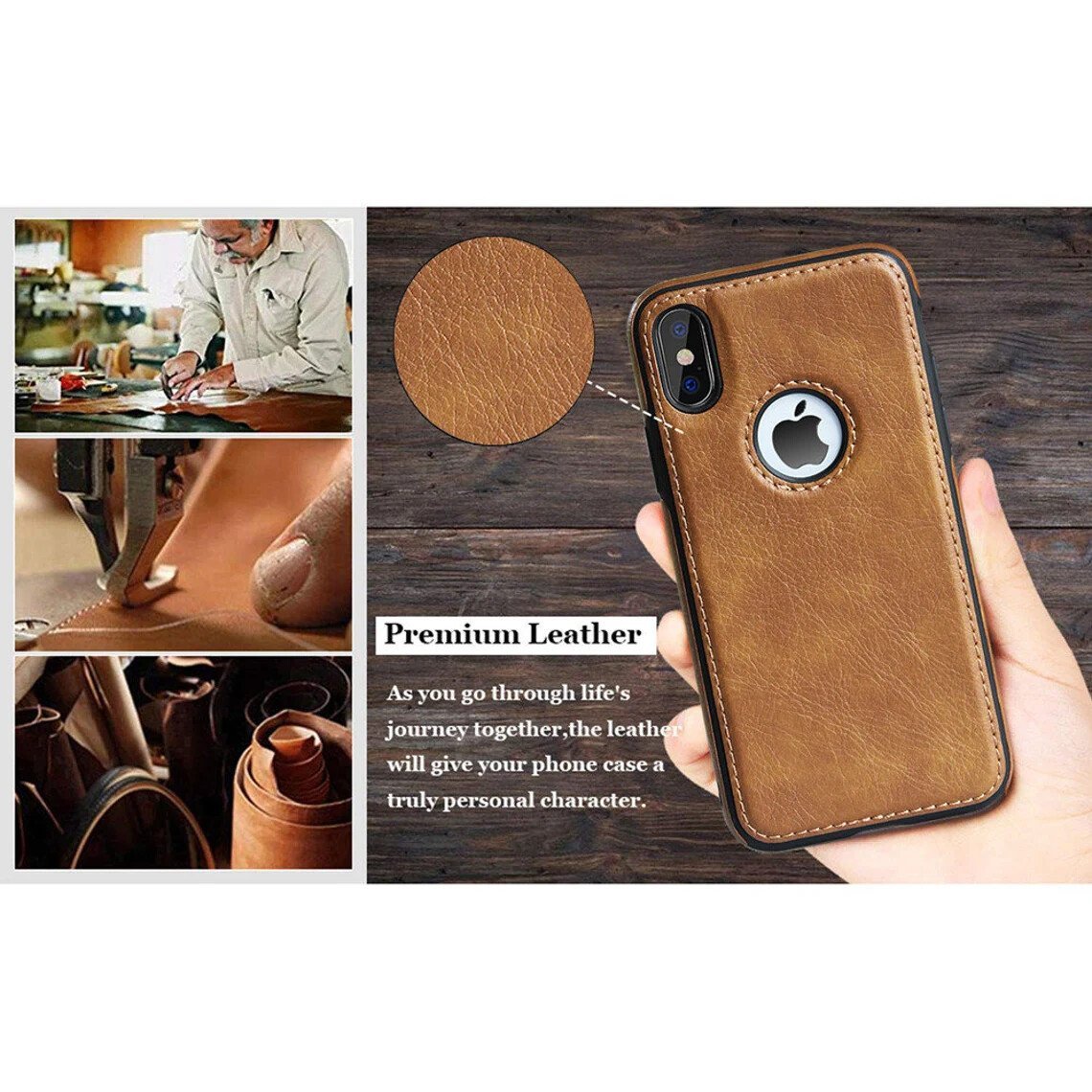 iPhone X Series PU Leather Shockproof Business Style Mobile Phone Case - Image 19