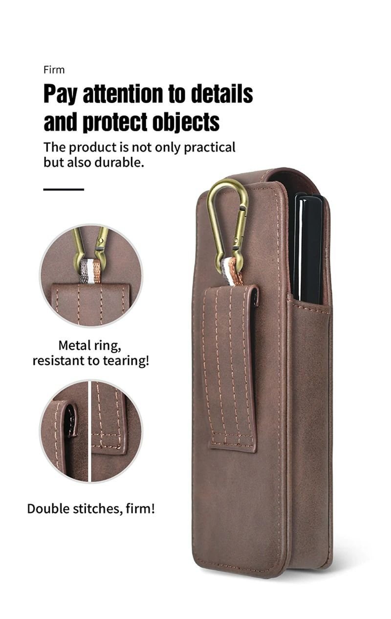 Z Fold Series 5G Pouch Belt Clip Holster Flip Case Waist Bag Leather Case - Image 7