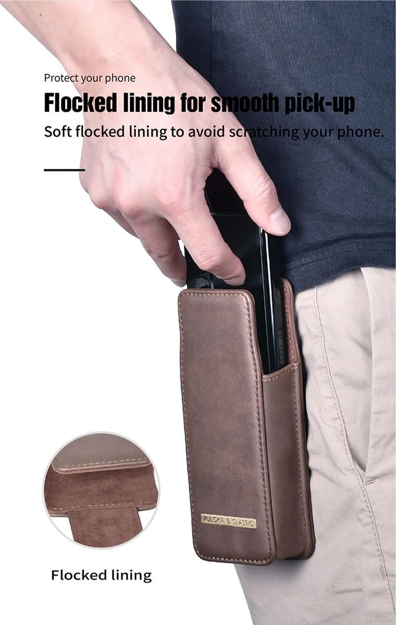 Z Fold Series 5G Pouch Belt Clip Holster Flip Case Waist Bag Leather Case - Image 9