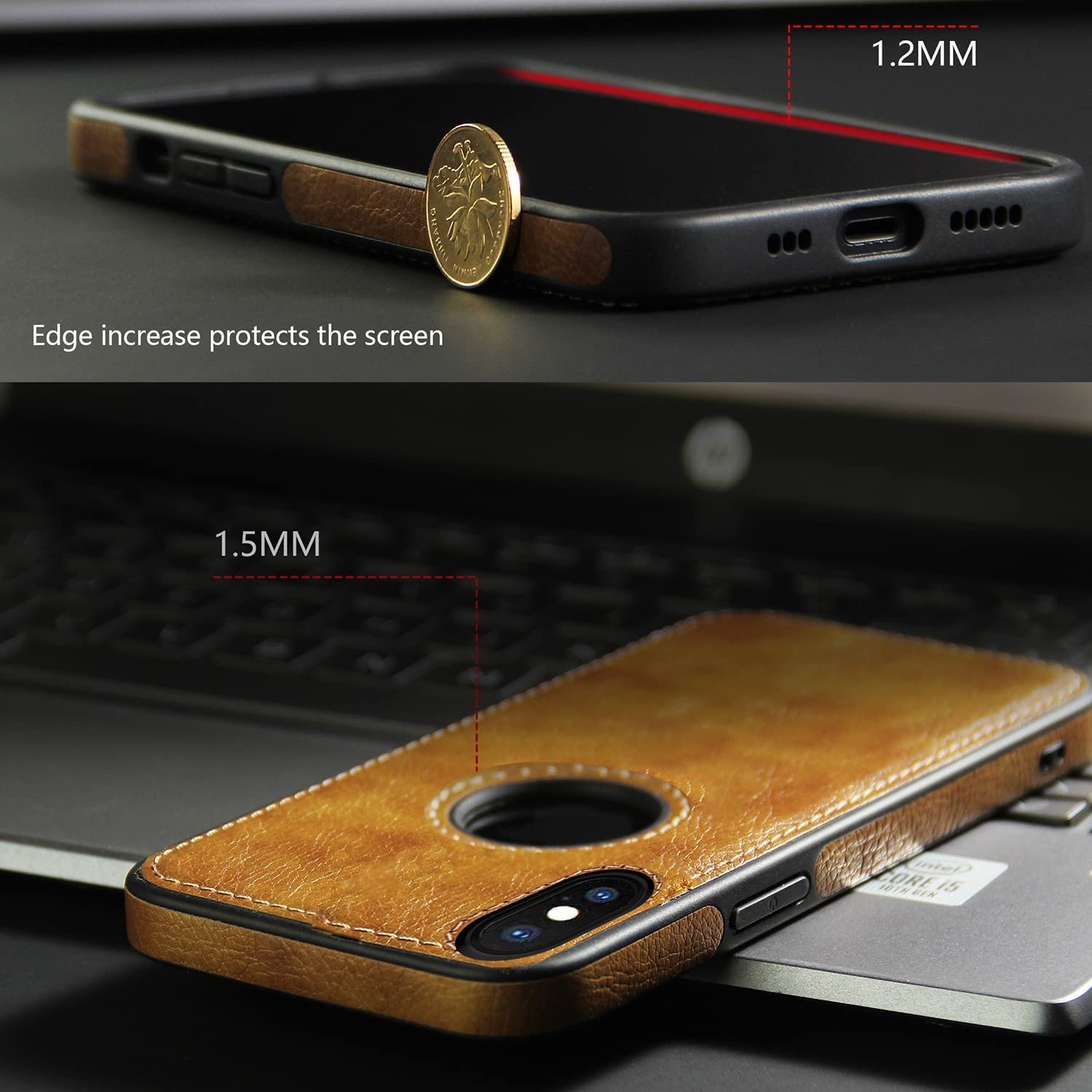 iPhone X Series PU Leather Shockproof Business Style Mobile Phone Case - Image 18