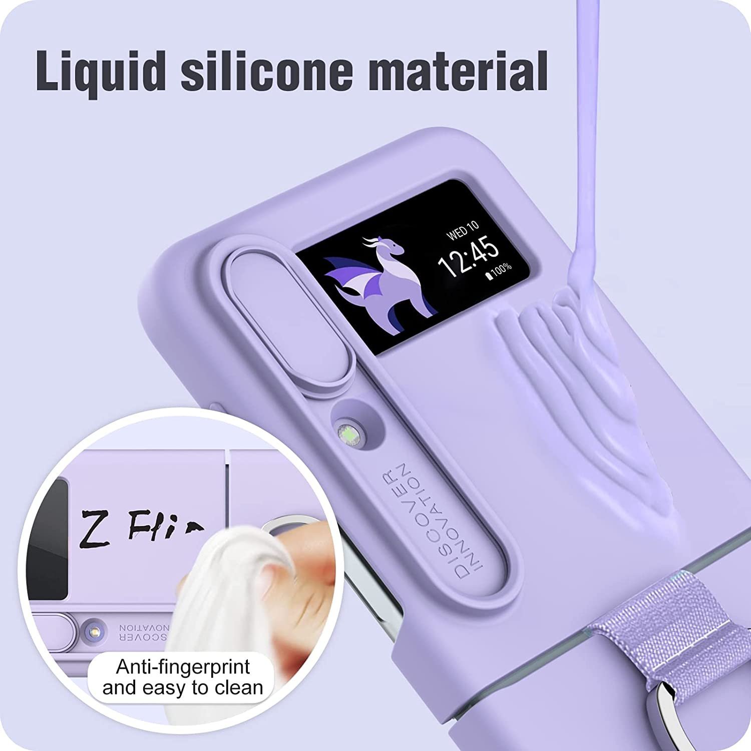 Nillkin Ring Slide Camera Lens Silicone Protective Case for Samsung Galaxy Z Flip 3/4/5 5G Series - Image 8