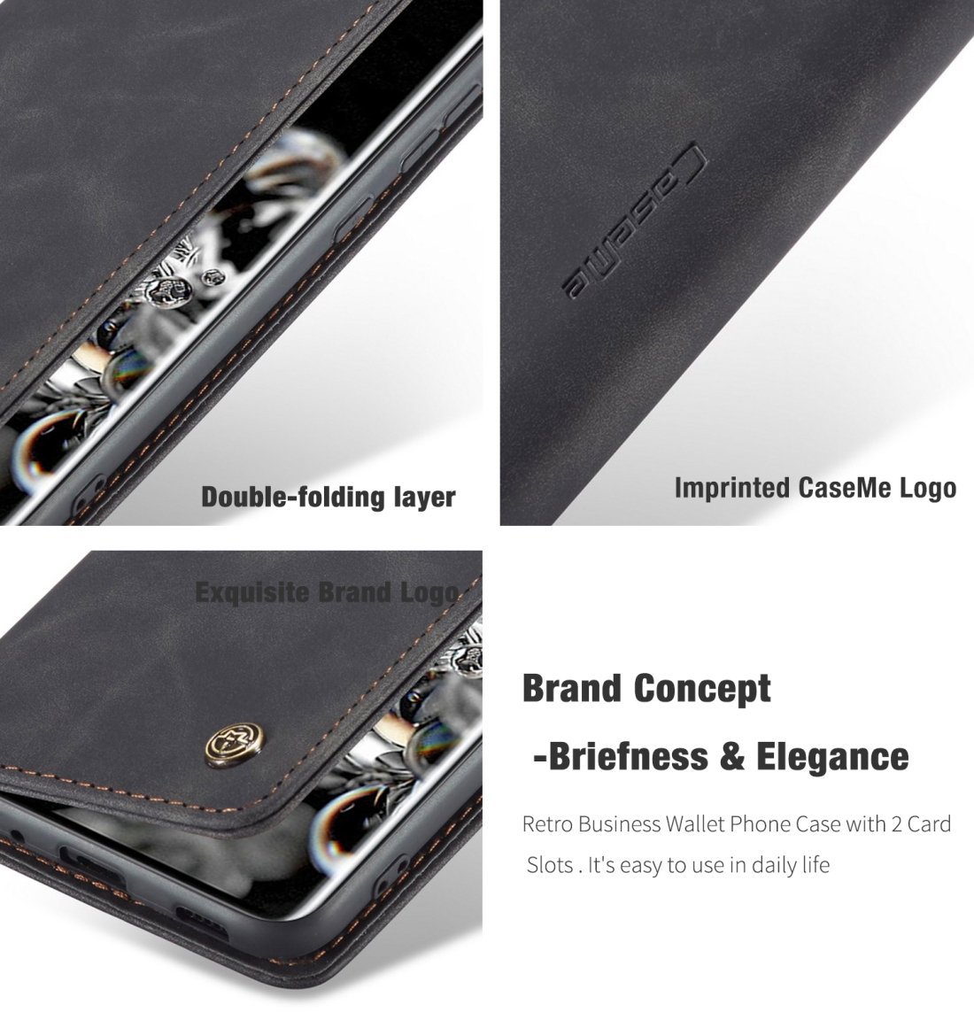 Redmi 10 Series CaseMe Leather Flip Cover - Image 9