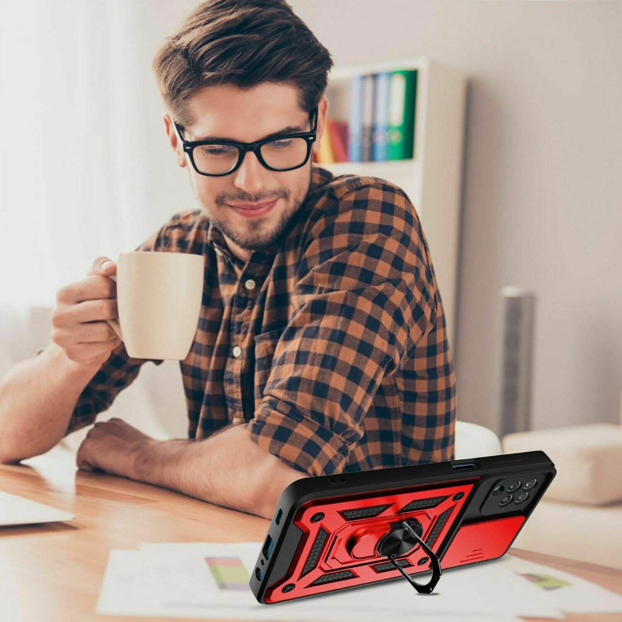 Samsung Galaxy A12 Push-Window Armor Case - Image 11