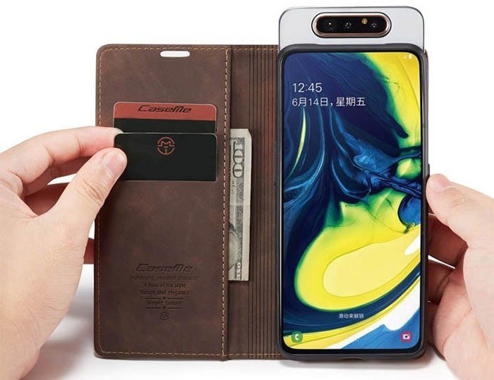 Samsung Galaxy A80 CaseMe Leather Flip Case - Image 8
