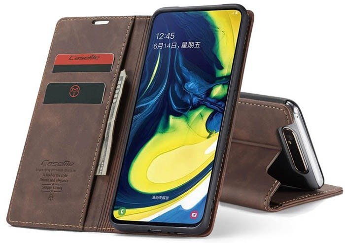 Samsung Galaxy A80 CaseMe Leather Flip Case - Image 4