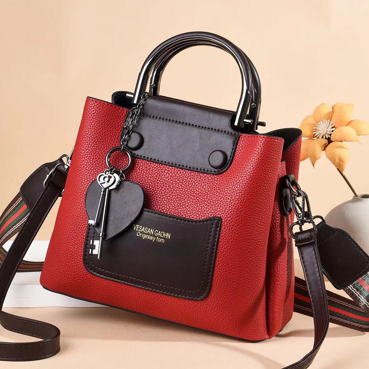 Vintage Women Single Crossbody Handbags Fashion Bucket Bag