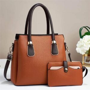 Versatile City Fashion 2-in-1 Leather Ladies Handbag