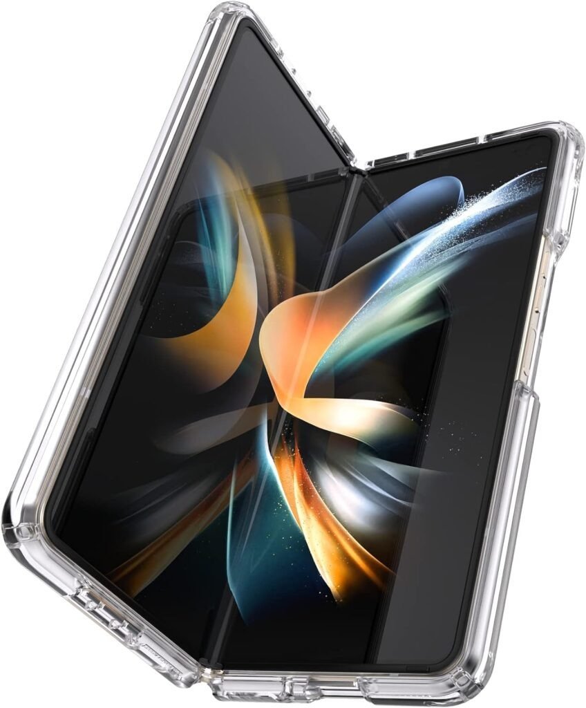Samsung Galaxy Z Fold 3/Z Fold 4/Z Fold 5 NINKI Crystal Clear Transparent with S Pen Slot Hinge Protective Case - Image 14