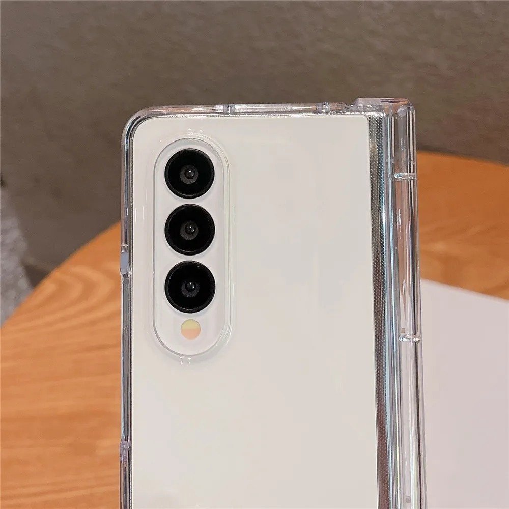 Samsung Galaxy Z Fold 3/Z Fold 4/Z Fold 5 NINKI Crystal Clear Transparent with S Pen Slot Hinge Protective Case - Image 2