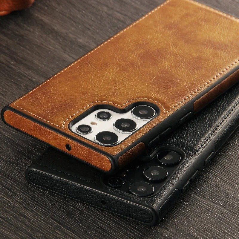 Luxury Premium PU Line Leather Stitching Case Cover For Samsung Galaxy S23 Ultra/S24 Ultra - Image 6