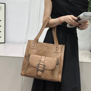 Modern Design Classic Retro Casual Large Capacity Rose Mandy Top Grain Leather Handbag