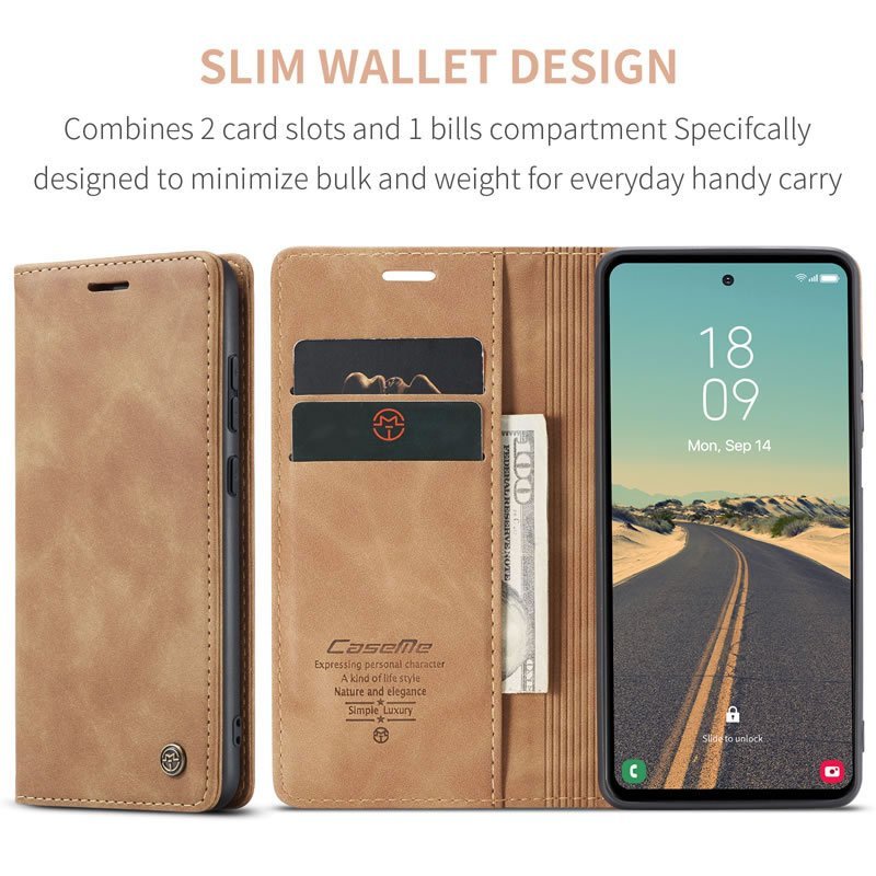 Samsung Galaxy S23 Series CaseMe Leather Flip Cover with Wallet Slots - Image 10