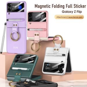GKK Original Phone Case with Capacitance Pen Cover for SAMSUNG GALAXY FLIP 3/4 5G SERIES