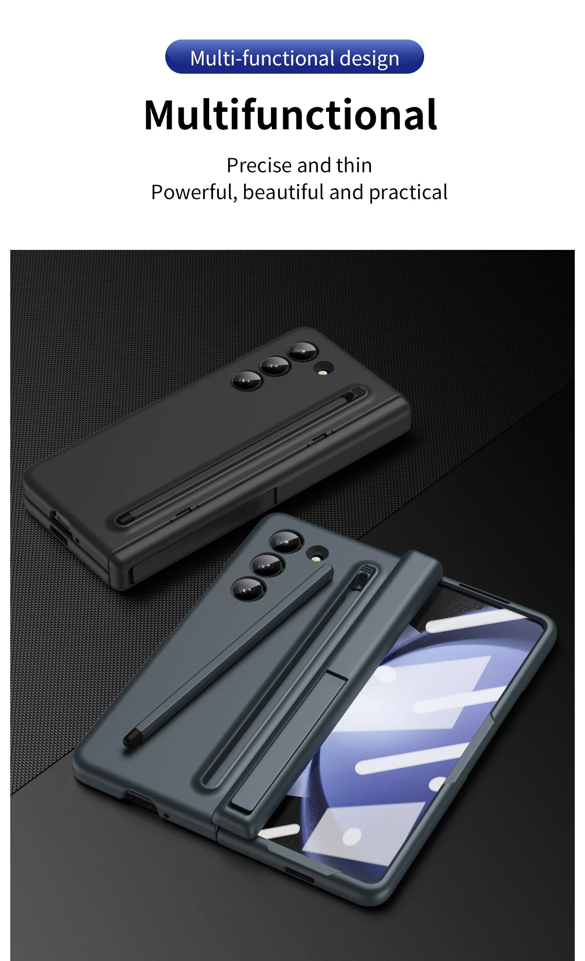 Samsung Galaxy Z Fold Series Shockproof Full Screen Protector All-inclusive Hinge Shell Armor Case - Image 9