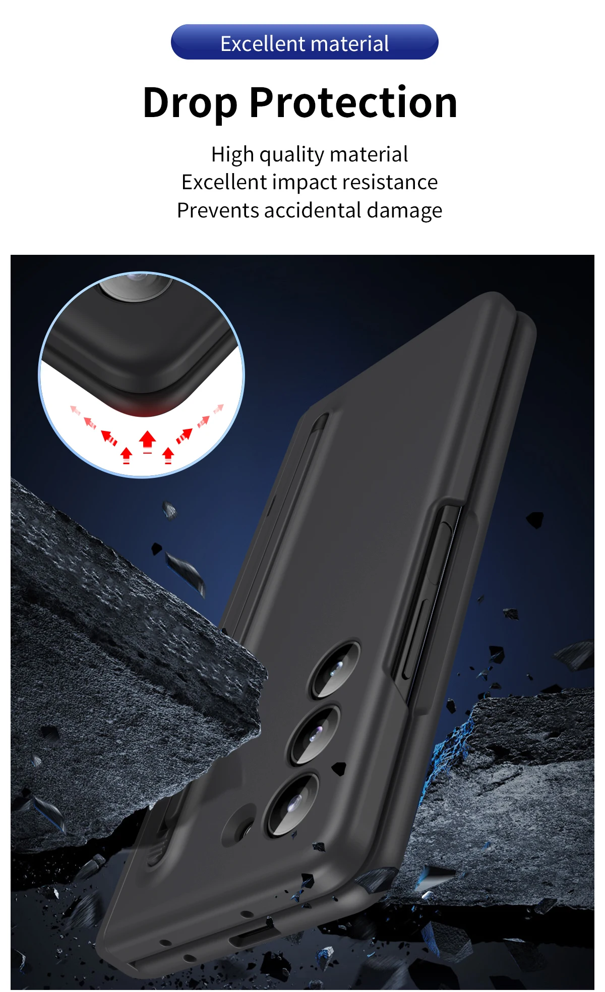 Samsung Galaxy Z Fold Series Shockproof Full Screen Protector All-inclusive Hinge Shell Armor Case - Image 6