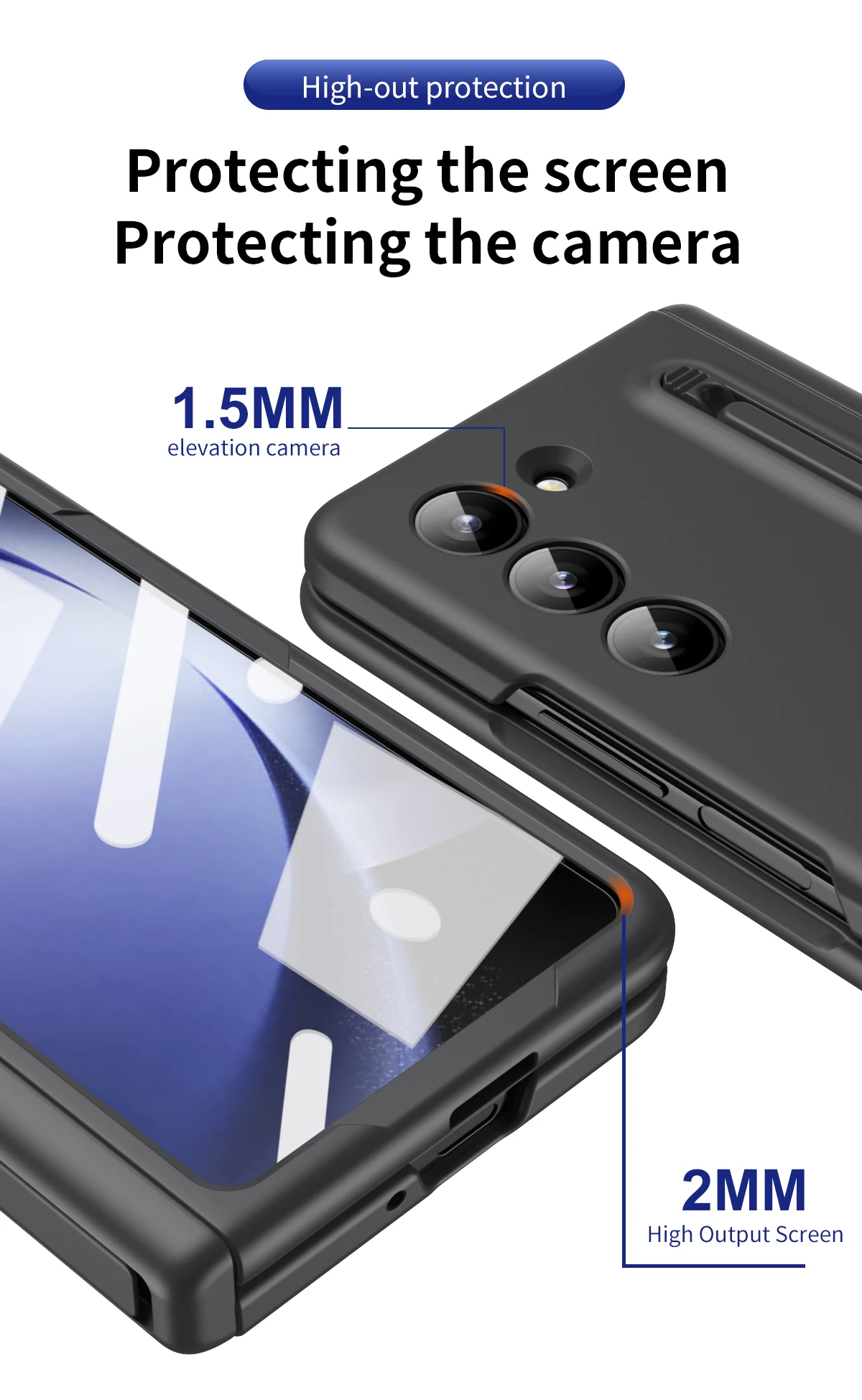 Samsung Galaxy Z Fold Series Shockproof Full Screen Protector All-inclusive Hinge Shell Armor Case - Image 7