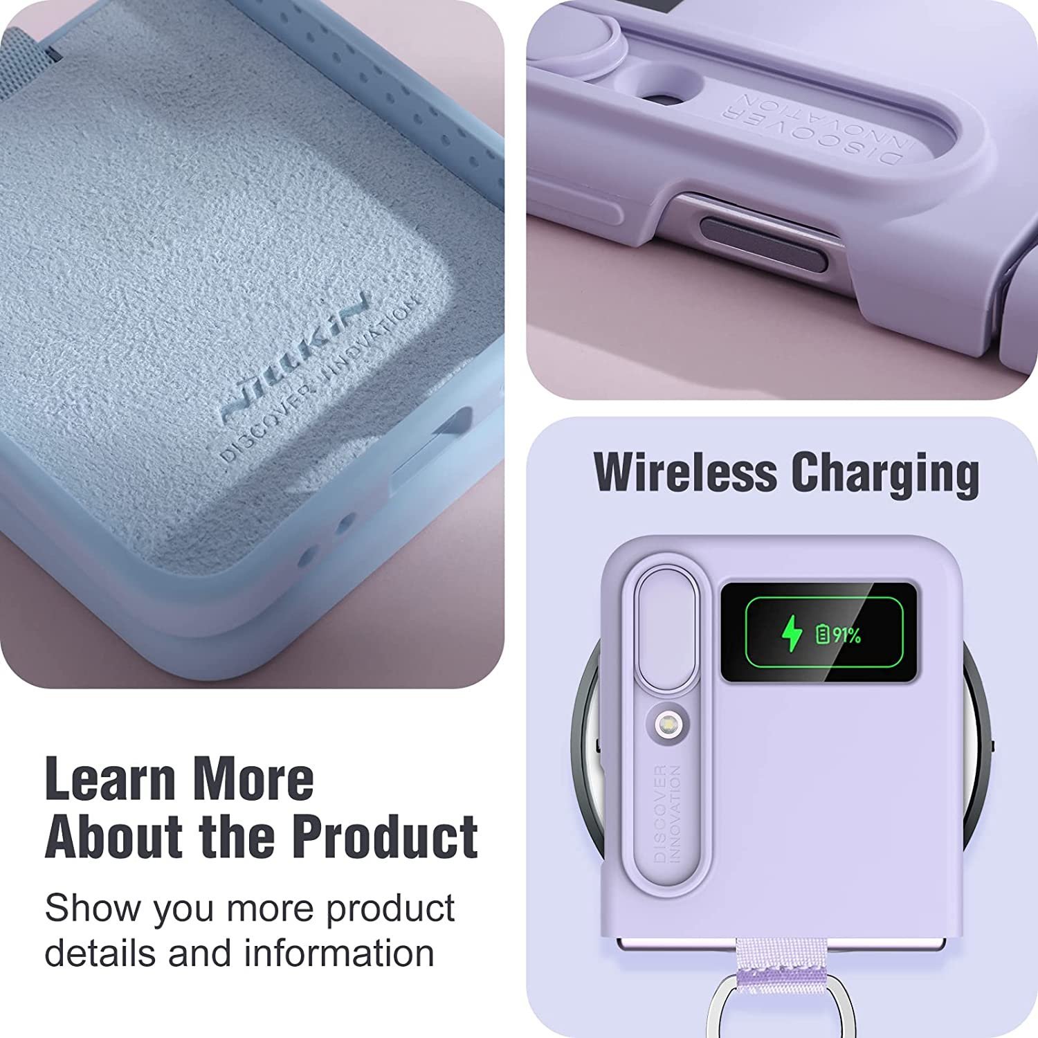 Nillkin Ring Slide Camera Lens Silicone Protective Case for Samsung Galaxy Z Flip 3/4/5 5G Series - Image 9