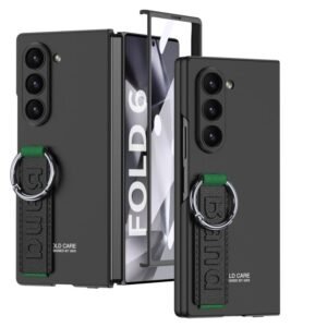 Samsung Galaxy Fold 5/6 Case with Wristrap, Supports Wireless Charging Camera Screen Protector Full Body Shockproof Case